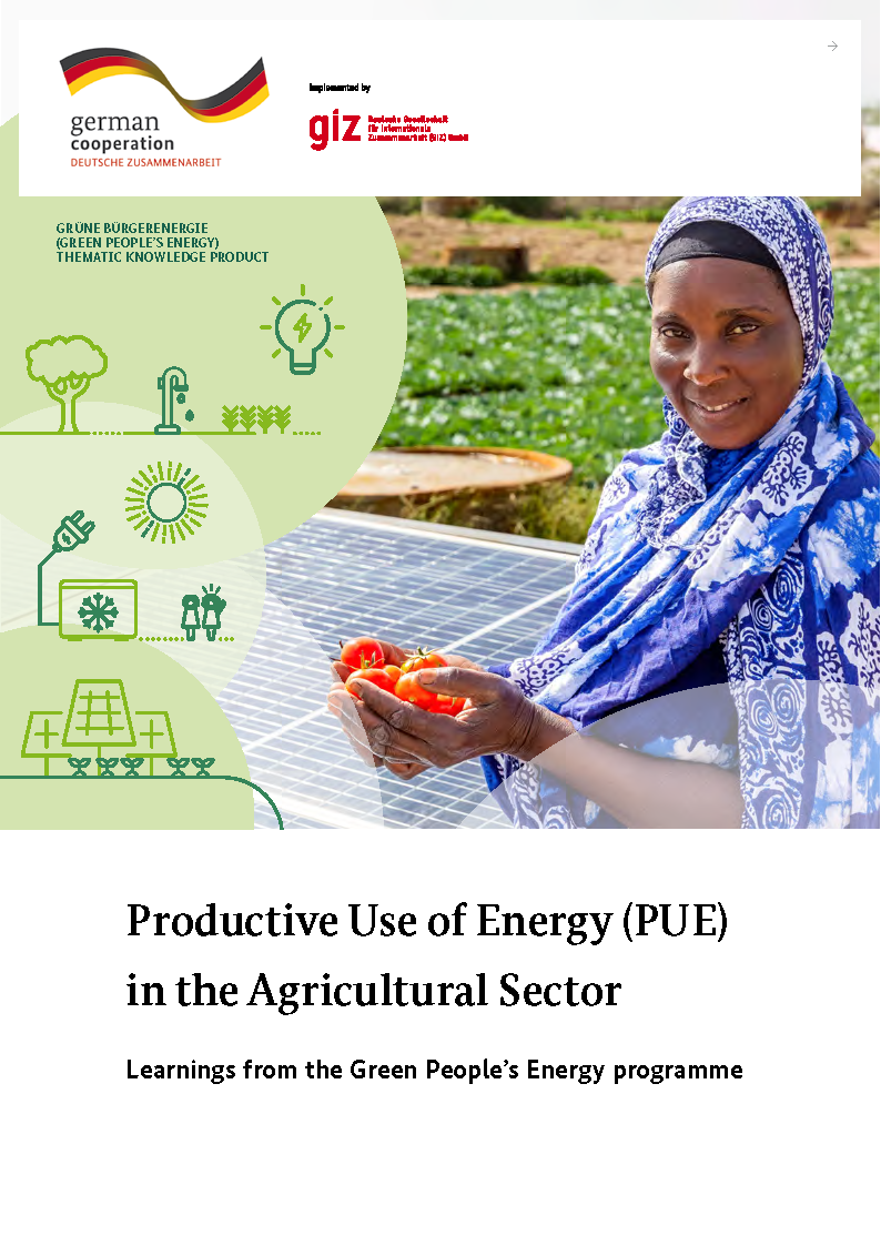 Productive Use of Energy (PUE) in the Agricultural Sector
